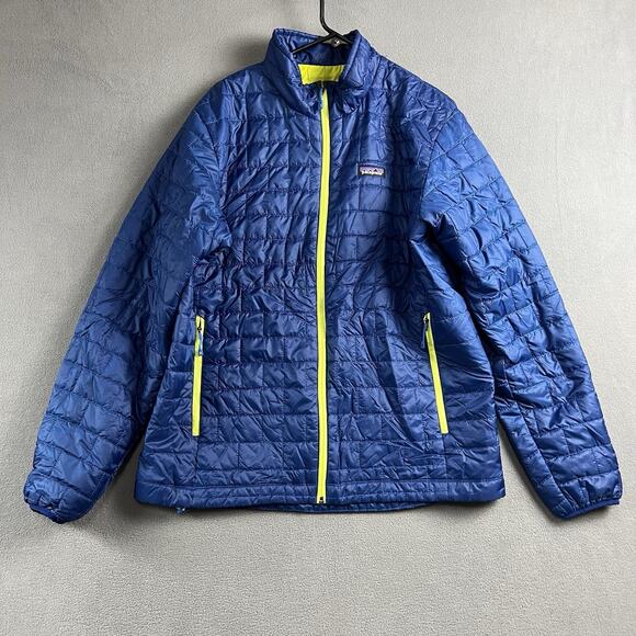 Patagonia Other - Patagonia Jacket Mens XL Blue Nano Puffer Full Zip Outdoor Primaloft Puffer